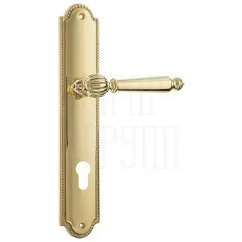 Дверная ручка Venezia 'PELLESTRINA' на планке PL98 полированная латунь (cyl)