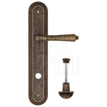 Дверная ручка Fratelli Cattini 'TOSCANA' на планке PL288 античная бронза (wc-2)
