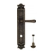Дверная ручка Venezia "CALLISTO" на планке PL97, античная бронза (wc)