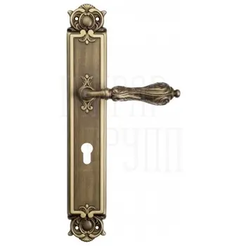 Дверная ручка Venezia 'MONTE CRISTO' на планке PL97 матовая бронза (cyl)