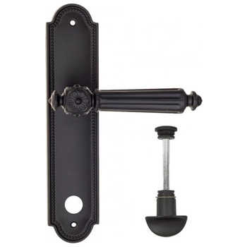 Дверная ручка Fratelli Cattini 'TORCELLO' на планке PL248 матовый черный (wc-2)