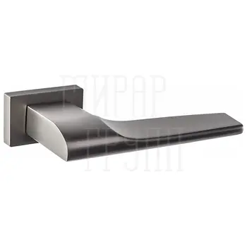 Дверные ручки Renz (Ренц) 'Арко' INDH 315-01 на прямоуг. розетке матовый черный никель