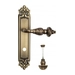 Дверная ручка Venezia 'LUCRECIA' на планке PL96, матовая бронза (wc-4)