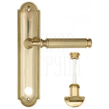 Дверная ручка Fratelli Cattini 'ENCIA' на планке PL248 полированная латунь (wc-2)