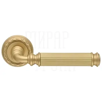 Дверная ручка Extreza 'Benito' (Бенито) 307 на круглой розетке R02 матовое золото