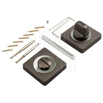 Завертка квадратная к ручкам PUERTO INBK AL 02 матовый черный никель