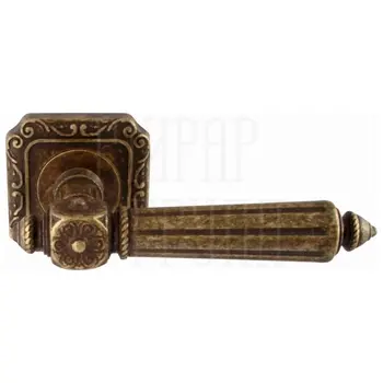 Дверная ручка на розетке Melodia 246 Q 'Nike' античная бронза