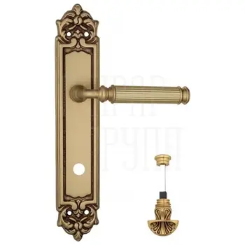 Дверная ручка Venezia 'MOSCA' на планке PL96 французское золото (wc-4)