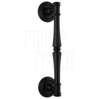 Ручка дверная скоба Extreza 'PIERO' на круглых розетках R05 черный