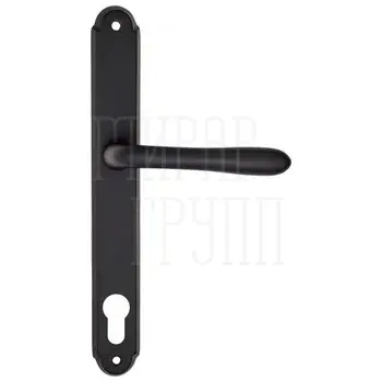 Дверная ручка Fratelli Cattini 'EMMA' на планке PL01 матовый черный (cyl)