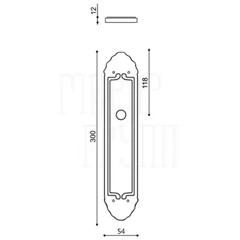 Дверная ручка Venezia 'ANAFESTO' на планке PL90 античная бронза (wc-4)