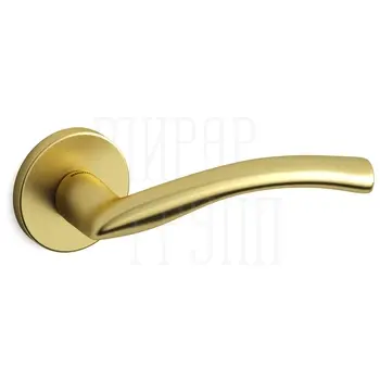 Дверная ручка на розетке Mandelli 'Zoom' 351 матовое золото