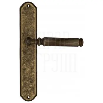 Дверная ручка Venezia 'MOSCA' на планке PL02 античная бронза