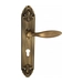 Дверная ручка Venezia "MAGGIORE" на планке PL90, матовая бронза (cyl)