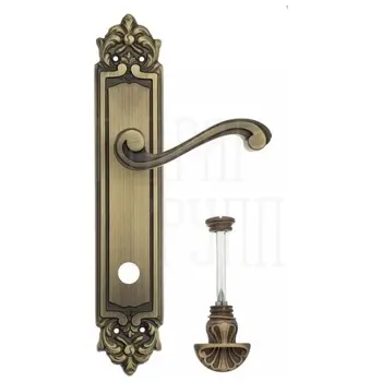 Дверная ручка Venezia 'VIVALDI' на планке PL96 матовая бронза (wc-4)