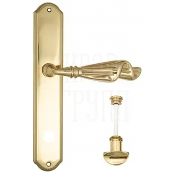 Дверная ручка Venezia 'Opera' на планке PL02 полированная латунь (wc)