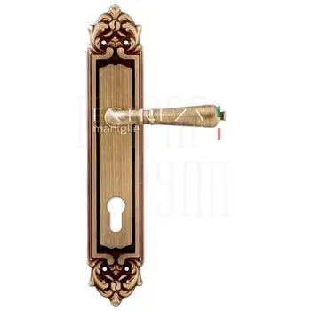 Дверная ручка Extreza 'PETRA' (Петра) 304 на планке PL02 матовая бронза (cyl)
