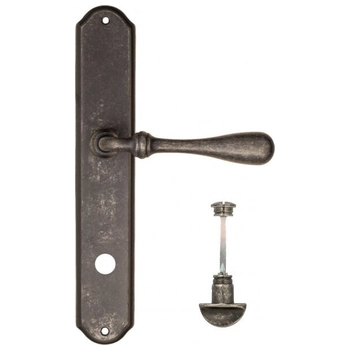 Дверная ручка Fratelli Cattini 'RETRO' на планке PL02 античное серебро (wc-2)