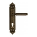 Дверная ручка Venezia 'MOSCA' на планке PL96, античная бронза (cyl)