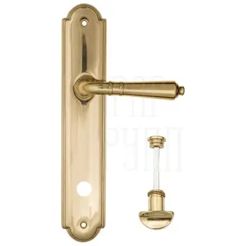 Дверная ручка Fratelli Cattini 'TOSCANA' на планке PL257 полированная латунь (wc-2)