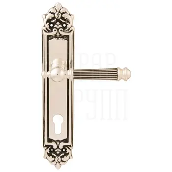 Дверная ручка на планке Melodia 102/229 'Veronica' серебро 925 (cyl)