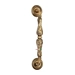 Ручка дверная скоба Extreza 'Greta' (Грета) на круглых розетках R05, матовая бронза