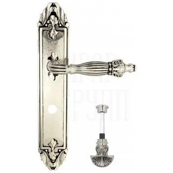 Дверная ручка Venezia 'OLIMPO' на планке PL90 натуральное серебро (wc-4)