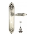 Дверная ручка Venezia "OLIMPO" на планке PL90, натуральное серебро (wc-4)