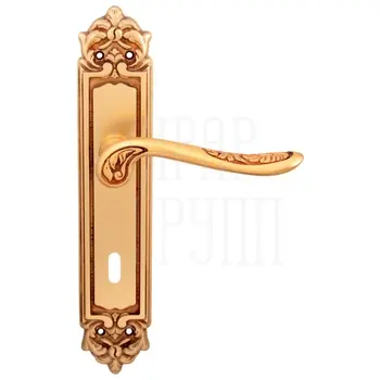 Дверная ручка на планке Melodia 285/229 'Daisy' французское золото (cab)