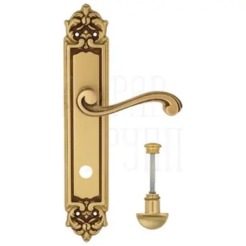 Дверная ручка Venezia 'VIVALDI' на планке PL96 французское золото (wc)