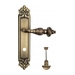 Дверная ручка Venezia 'LUCRECIA' на планке PL96, матовая бронза (wc)