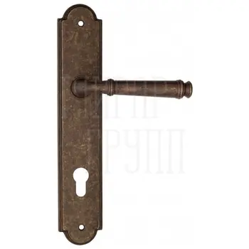 Дверная ручка Fratelli Cattini 'FARFALLA' на планке PL257 античная бронза (cyl)