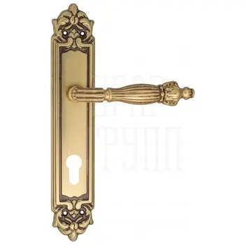 Дверная ручка Venezia 'OLIMPO' на планке PL96 французское золото (cyl)