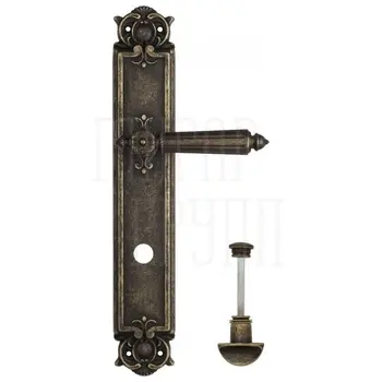Дверная ручка Venezia 'CASTELLO' на планке PL97 античная бронза (wc)