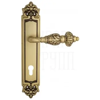 Дверная ручка Venezia 'LUCRECIA' на планке PL96 французское золото (cyl)
