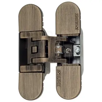 Петля дверная скрытая Koblenz Kubica 6700 DXSX универсальная (50/70 кг) бронза состаренная