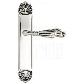 Дверная ручка Venezia 'Opera' на планке PL87 натуральное серебро