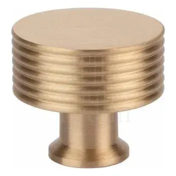 Мебельная ручка-кноб CORONA mod. '0041' (Ø31 мм x H28 mm) матовая латунь