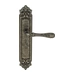 Дверная ручка Extreza "CARRERA" (Каррера) 321 на планке PL02, античное серебро
