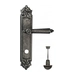 Дверная ручка Venezia "CASTELLO" на планке PL96, античное серебро (wc)