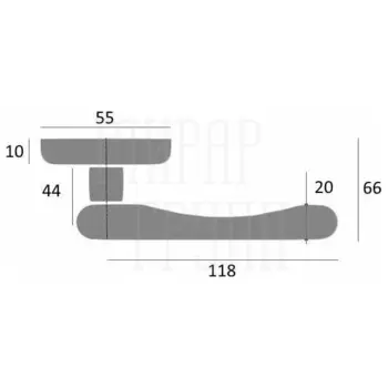 Дверная ручка на розетке Venezia 'IMPERO' D3 французское золото