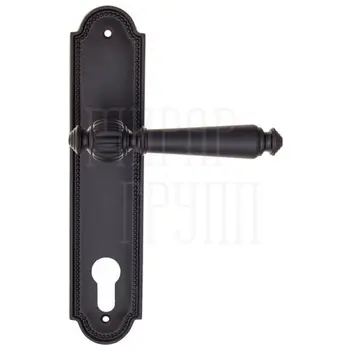 Дверная ручка Fratelli Cattini 'MARANI' на планке PL248 матовый черный (cyl)