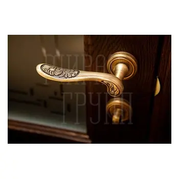 Дверная ручка на розетке Melodia 285 V 'Daisy' матовая бронза