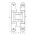 Петля скрытая универсальная Simonswerk TECTUS TE 541 3D FVZ, схема