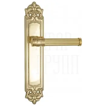 Дверная ручка Venezia 'IMPERO' на планке PL96 полированная латунь (cyl)