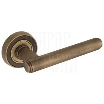 Дверная ручка на розетке Venezia 'EXA' D6 матовая бронза