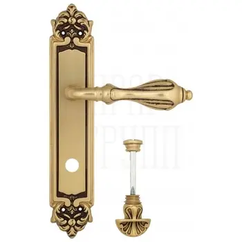 Дверная ручка Venezia 'ANAFESTO' на планке PL96 французское золото (wc-4)