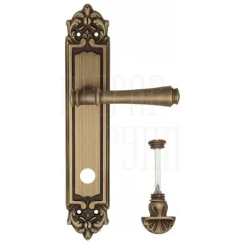 Дверная ручка Venezia 'CALLISTO' на планке PL96 матовая бронза (wc-4)