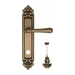 Дверная ручка Venezia "CALLISTO" на планке PL96, матовая бронза (wc-4)