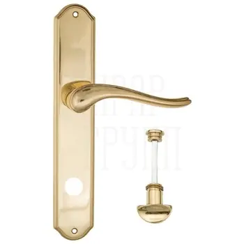 Дверная ручка Fratelli Cattini 'LAVERA' на планке PL02 полированная латунь (wc-2)